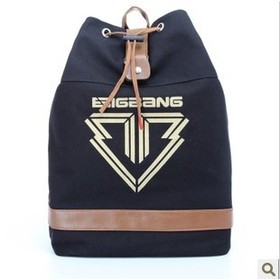 BIGBANG 2013 new tide fashion leisure canvas with drawstring bag/backpack bag on the spot
