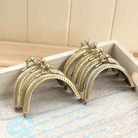 K088 8.5CM bronze multicolor diamante Purse frame Clasp semicircle Coin Purse 8pcs/lot