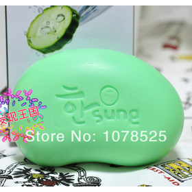 Cheapest Korean imports cucumber soap fresh cucumber soap whitening rejuvenation shrink pores improve Skin Conditions