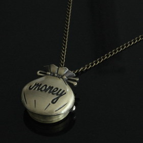 Coupon for wholesale price good quality new cute fashion retro money bag wallet pocket watch necklace with chain hour