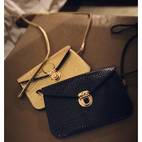 New 2014 Women Handbags PU Women Messenger Bags Chain Small Shoulder Bag Style Leather Purse Black/Gold M61