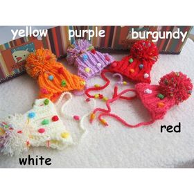 Pet Hat Pet Product Dog Supplies Dog Accessories Multicolored Balls Handmade Wool Hat Autumn and Winter 1pcs/lot