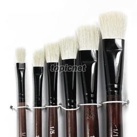 ASLT New 6 White Nylon Paint Brushes For Artist Supplies