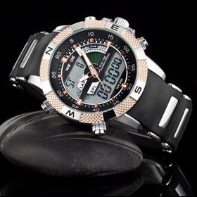 Hot sale! Brand Weide Men's Military Dive Swimming Watch Dual Time Led Digital Analog Quartz Wrist man Sports Watch Chronograph