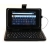 1pcs Leather case with usb keyboard bracket for 10.2 inch apad epad  table PC Netbook