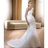 /A-Line Strapless Cathedral train satin /taffeta/chiffon wedding dress for brides 2010 style wedding dresses q9