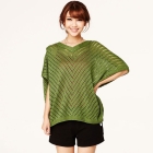 VANCL Tatiana Hollow Knit Sweater Green SKU:179344