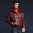 VANCL Sporty Checkered Casual Jacket Red/Black SKU:153741