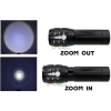 Zoomable 3 Mode CREE LED 200 lumen  Aluminum Flashlight  + Holster