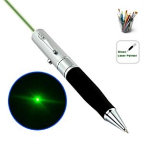 free shipping 2-in-1 Cheap 5mW Green Presentation Laser Pointer + Ball Point Pen - LASER-PEN-G55