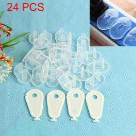 V115 Pack of 24 Pcs Safety Electric Plug Lock Cover Toddler Infant Child Protector Free Shipping
