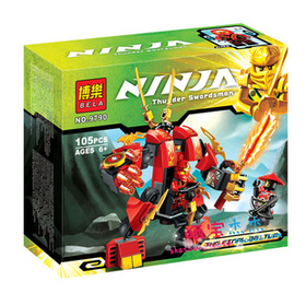 Hot Sales! Bela 9790 Kay Flame Mecha, Final Ninja, 105 PCS/Set, Educational Building Blocks Toys, Children's Christmas!