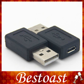 New USB A Male to Micro USB Female Adapter Connector Date Cable Cord