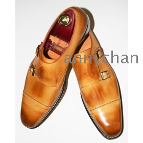 new arrival men's dress shoes handmade shoes monk strap ox shoes