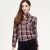 VANCL Erika Plaid Flannel Shirt (Women) Orange//Blue SKU:179170