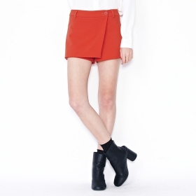 VANCL Lucille Wrap Front Mini Shorts Red SKU:191605