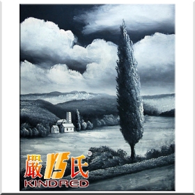 20 inch？Pure？Hand-painted Landscape Oil Painting: Memory Of Cypress yspt1002054