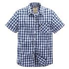 VANCL Luther Washed Gingham Shirt (Men) Blue SKU:531166