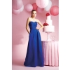 Taffeta Sweetheart Strapless Neckline with Floor Length A line Skirt Custom Made Bridesmaid Dress