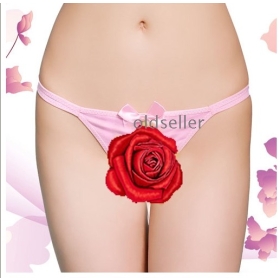 Custom-Made New Ladies Panties Charming Pink Thong G-string T-back With Cute Butterfly 