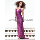 free shipping Wholesale made-to-measure  Empire Halter Top Floor Length Satin Prom Dress  evening dress  aqd5