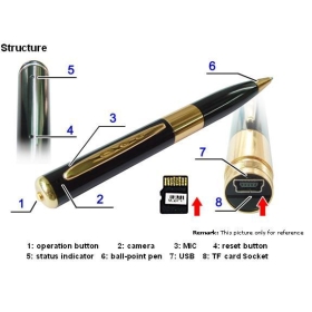 Super Mini Pen Audio Video Recorder Spy Camera HD DVR SP1 1280x960 DVR avp002 fino a 16G