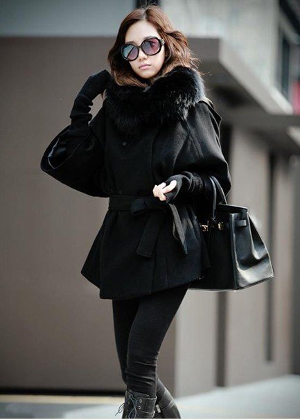 woman winter clothes/Ladies' wool liner thick padded cotton coat with cap/warm women's long cotton padded fur coat-Freeshipping