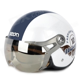 BEON a5 Cool Harley Kettős arcvédő motorkerékpár kültéri sportversenyzés félig sisak - fehér + kék SKU: 183224