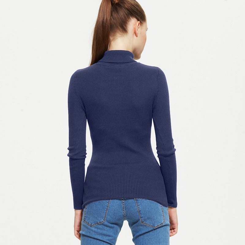 VANCL Sandra Turtleneck Knit Sweater Navy Blue SKU – Wholesale VANCL ...