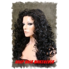 Free shipping classics!!! Beautiful soft large bouncy curl wig/wigs in Off Black 