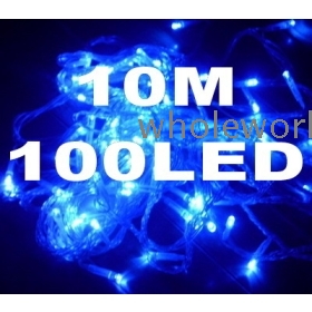 100 LED Lichterkette 10m Weihnachten blau , 20pcs/lot