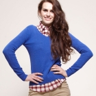 VANCL Sienna Solid Wool Sweater (Women) Sapphire SKU:124712