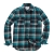 VANCL Siggy Brushed Flannel Shirt (Men) Cyan/Green SKU:183752