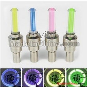 40pcs/lot LED Bicycle Bike Wheel Tyre Tire Valve Cap Light with Batteries 