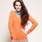 VANCL Sienna Solid Wool Sweater (Women) Orange SKU:124716