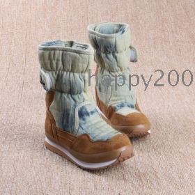 RUBBER DUCK Skid resistant snowy area short boots/Women's snow warm patent 