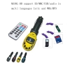 100pcs/lot M338L-DR Car mp3 player wireless fm transmitter support SD/MMC/USB/line in  with remotes