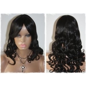 Free shipping 2009 NEW Human Made Hair wig & IN MY STOCK 