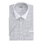 VANCL Dave Contrast Collar Plaid Shirt (Men) Gray SKU:199681