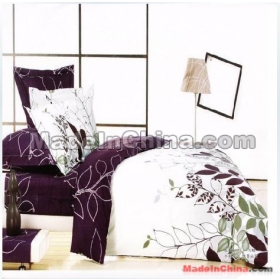 Buy New Queen Bed Quilt Doona Duvet Cover Sets 4pc Purple Leaves from ...