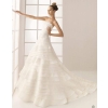 /A-Line Strapless Cathedral train satin /taffeta/chiffon wedding dress for brides 2010 style wedding dresses q26