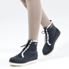 VANCL Piper High-Top Shoes (Women) Deep Blue SKU:184317
