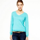 VANCL Carol Sweety V-Neck Knit Sweater (Women) Grass Green SKU:725057