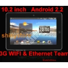 2pcs 10.2 inch os 2.2 apad 8GB 512M with GPS camera 3G RJ45 Etherne 