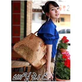 Free Shipping!Wholesale Brand New 09 World Map Multi-way Style Handbag bag Shoulder purse 