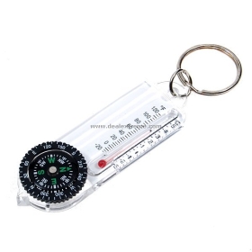 (Only Wholesale) Compass Keychain with Thermometer SKU:7971
