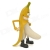 XJ023 Evil Bad Banana Man w/ Cigarette PVC Doll Toy - Yellow (29cm-Height) SKU:185191