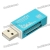 SIYOTEAM USB 2.0 Multi in One Memory Card Reader - Blue (. 32GB) SKU:128961