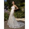 A-Line/ spaghetti Sleeveless Applique wedding dress for brides 2010 style 