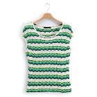 VANCL Madeline Cap Sleeve Retro Sweater (Women) Green SKU:665371